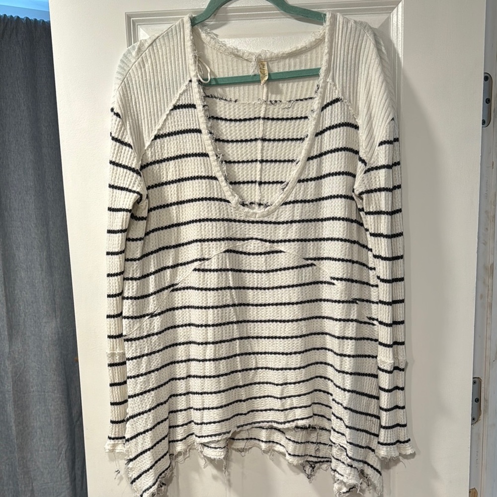 Striped Distressed Free PeopleWomen's Top